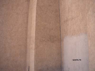 A wall in Santa Fe, New Mexico.
