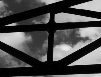 Lattice against the sky.