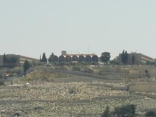 The Mount of Olives. At the summit is the 7 Arches Hotel, where the PLO held its first Palestinian National Council conference in 1964.