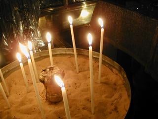 Candles above Golgotha