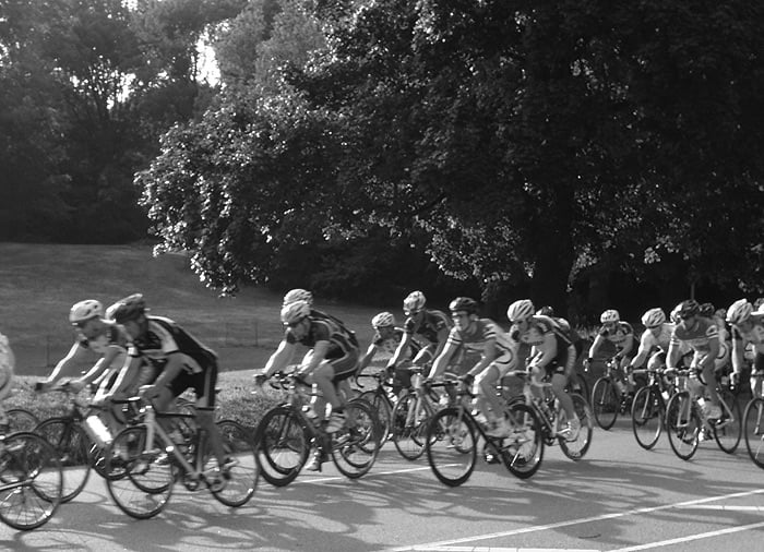 Cycling race in Prospect Park