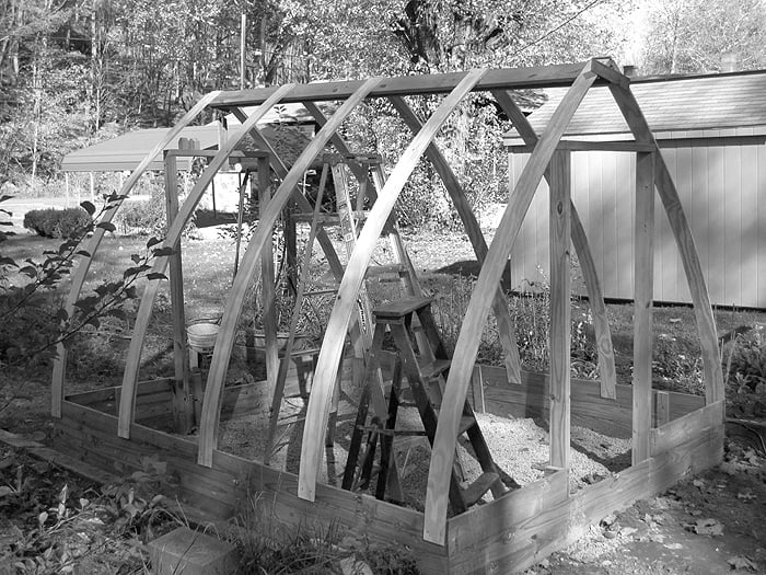 Greenhouse under construction