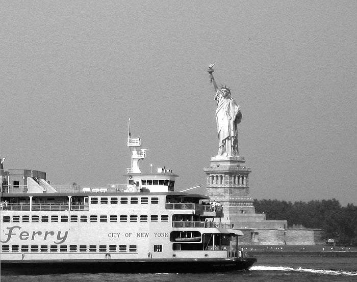 Statue of Liberty and Staten Island Ferry from Governor's Island