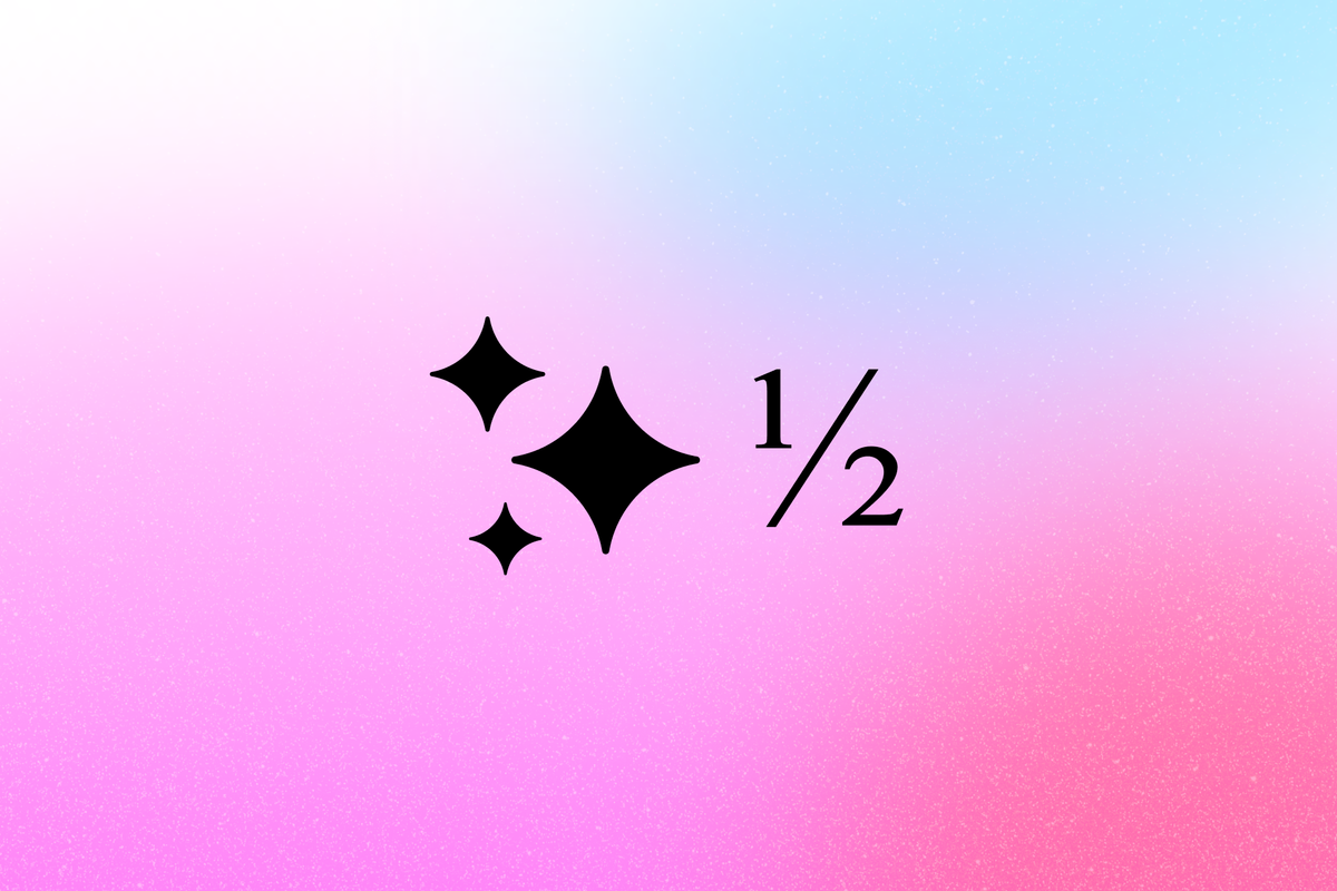 Image of "AI Stars" and a half symbol against a soft pink and blue background.