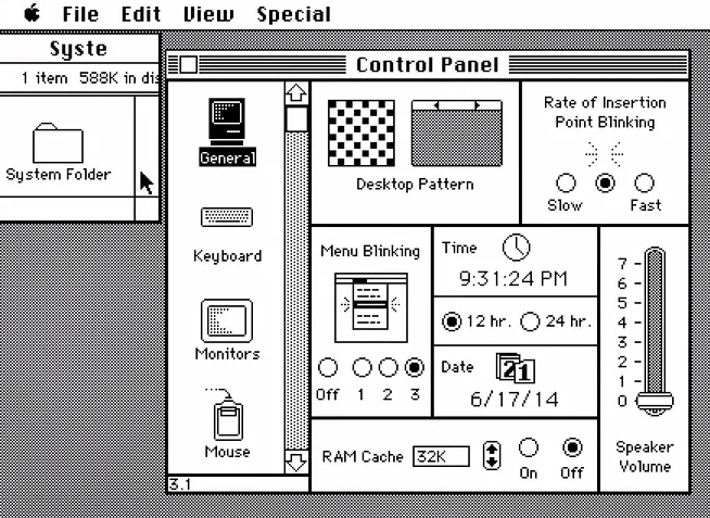 Screenshot of 90s-era Mac control panel